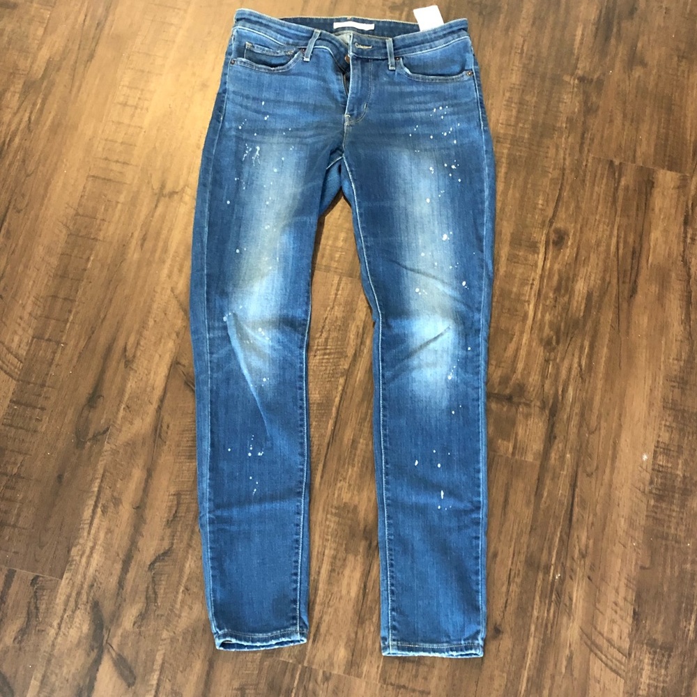 Levi’s 711 Skinny Paint Splatter Jeans